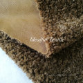 Brown Micro Curly Sherpa Fake Fur